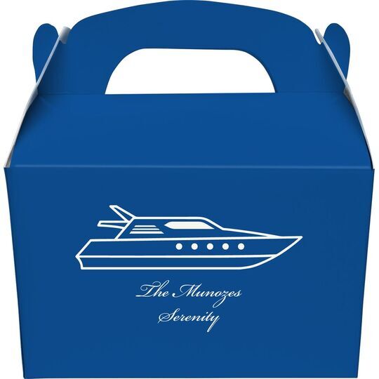 Outlined Yacht Gable Favor Boxes